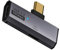 QIANRENON PD100W USB C 1 a 2 adaptadores 10Gbps USB tipo C macho a 2 hembras conector de ángulo de 90° USB C auriculares carga 2 en 1 carga simultánea transferencia de datos para smartphone, tablet