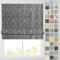 Barnes Blinds - Patterned Roman Blinds, Fully Lined, Custom Sizing Available - Durable Fittings Easy Fit (Pisa Charcoal 91.5cm)
