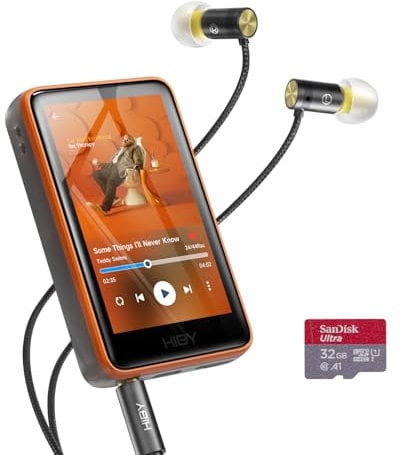 HiBy R1 HiFi MP3 Player with Bluetooth 5.1 Tidal Qobuz DSD 256 native Lossless Music Player with Touchscreen/Hi Res Audio Certified/MSEB Tuning/2TB Expanded Memory