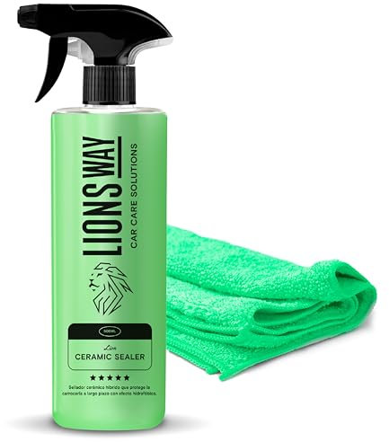 Tratamiento Ceramico Coche Hidrofóbico, Con SíLICA. Premium | Sellador, Abrillantador Coche De Alto Brillo, Con Protección Duradera | Efecto Hidrofugante Para Carrocería Y Cristales. (500ML)