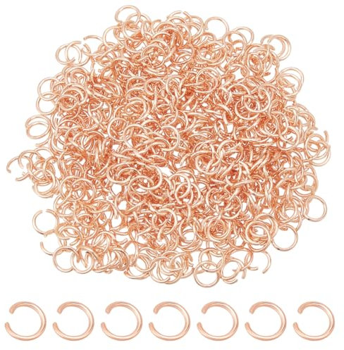 HOBBIESAY 500Pcs Rose Gold Jump Rings 3mm Stainless Steel Open Jump Rings Small Metal O Rings Round Ring Connectors for DIY Bracelet Necklaces Earrings Jewelry Making Findings