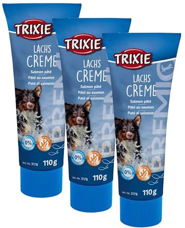 TRIXIE Hundeleckerli 3178-1 Premium Crème de saumon pour chien 110 g – Friandises de qualité supérieure pour chien sans gluten – Sans céréales ni sucre, récompense savoureuse pour l'entraînement et la