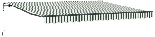 vidaXL Automatische Einziehbare Markise Grün und Weiß 400x300 cm
