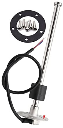 OYSKGNCMW Sensor de Nivel de Agua de 240-33 ohmios + indicador de Nivel de Agua con Alarma y retroiluminación roja, 12 V/24 V, para Barco (indicador de Nivel x 450 mm)