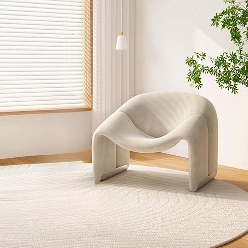 KIBONCY Mid Century Modern Couch, Upholstered Faux,Light Luxury Single Sofa Chair,for Living Room Balcony Office(2)