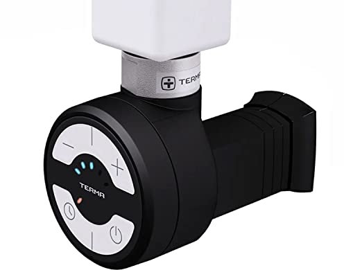 MOA Thermostat Heizstab, Heizpatrone, Heizelement 1000 Watt (Schwarz) Gerades Kabel ohne Stecker mit Kabelblende