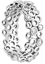 Sofia Milani - Damen Ring 925 Silber - mit Zirkonia Steinen - Ornament Kreise Ring - 10086 - (52 (16.5)