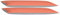 EXKLUSIV HEIMTEXTIL Kissenbezug Hülle Doppelpack mit Reißverschluss 40 x 145 cm Jersey Orange/Grau
