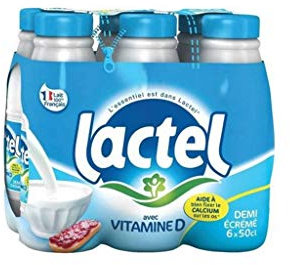 Leche Lactel Vitamina D semidesnatada 50cl (lote de
