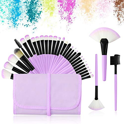Brush Set,32 Piece makeup brush set Professional Foundation Powder Cream Eyebrow Blush Concealer Kabuki Brush With Nylon Bag