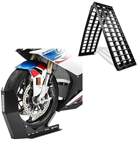 Auffahrrampe + Motorradwippe BF5 kompatibel mit Chopper/Custombike CB3024