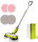 Cordless Electric Mop, Electric Spin Mop with LED Headlight and Water Spray, Up to 60 mins Powerful Floor Cleaner with 300ml Water Tank, Polisher for Hardwood, Tile Floors, Quiet Cleaning & Waxing