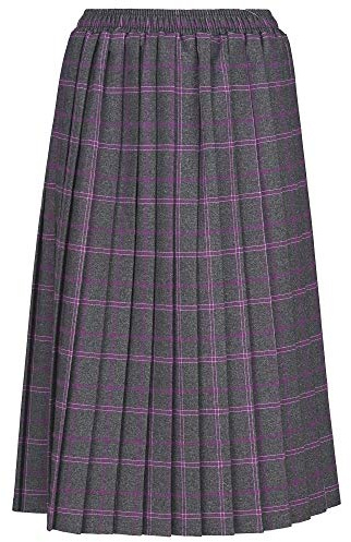 Kentex Online - Womens Pleated Skirt | Women's Skirts | Tartan Check | Knee Length 27 | Polyester | Elasticated Waist