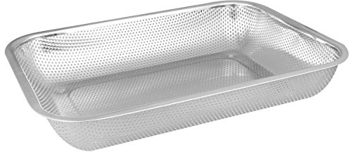 Cabilock Abtropfsieb Gross Eckiges Sieb Küche Sieb Sieb Waschen Schüssel Lebensmittel Ablassen Schüssel Sieb für Reis L ??e Siebkorb 50cm Drahtkorb Feinmaschig