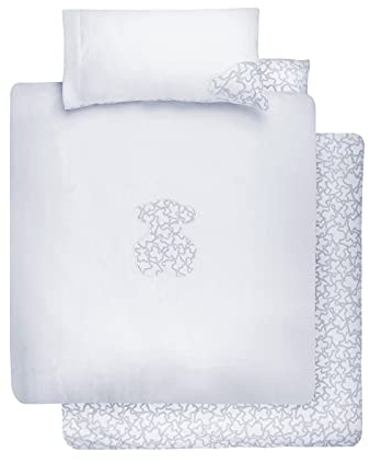 TOUS BABY - Juego de Minicuna Home Kaos para tu Bebé. (80x80 cm) Colores: Gris, Rosa y Celeste. (Celeste)