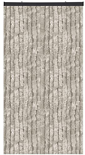 Bestlivings Flauschvorhang in Sondergröße - Türvorhang Breite: 120cm - Länge: 250cm, Hellgrau