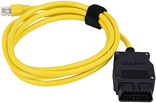 Giochem Enet OBD2 RJ45 Kabel, Ethernet 2 m Kabel RJ45 Ethernet Stecker Werkzeuge zu OBDII Interface Kabel Auto Diagnose Coding F-Serie