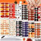 EBANKU 12 Sheets Halloween Nail Polish Stickers Full Wrap Strips, Art Decal Self-Adhesive Wraps With Bats Skulls Spiders Ghosts and File