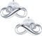 J.Endéar Ohrstecker Silber 925 für Damen Mädchen, Unendlichkeit Ohrringe mit Geschenkbox