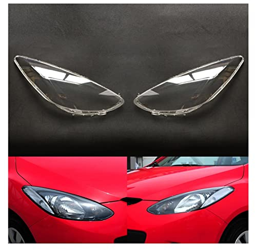 Scheinwerfer Objektiv Glas Lampenschirm Abdeckung Scheinwerferlinse Für Mazda 2 2011~2014 Lampenschirm-Shell Abdeckung (Farbe : Left and Right)