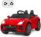 COSTWAY Jaguar Elektro Kinderauto mit Geschichten & Musik & Hupe & Scheinwerfer, 12V Kinderfahrzeug mit 2,4G Fernbedienung, Elektroauto 3-5km/h für Kinder ab 3 Jahre (Rot)