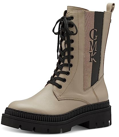 MARCO TOZZI Femme 2-85208-41 344 Bottes à Lacets, Taupe Comb, 38 EU