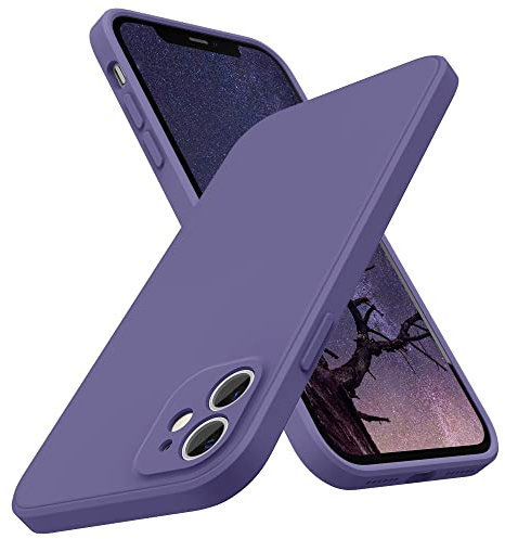 SURPHY Flat Silicone Case Compatible with iPhone 11 Case, Liquid Silicone Slim Fit Case (Individual Protection for Each Len) for iPhone 11 6.1 (Iris Purple)