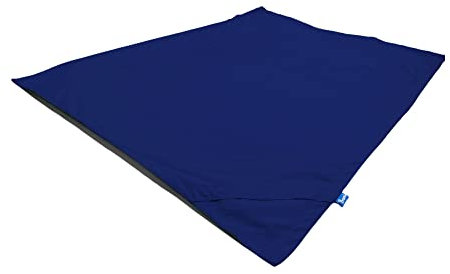 Bruni Sitzsack-Wechselhülle (königsblau) inklusive Innenhülle - Sitzsack-Bezug für alle rechteckigen 180 x 140 cm XXL-Sitzsäcke, Indoor- und Outdoor-Sitzsack-Hülle ohne Füllung