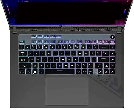 Housse de clavier en silicone compatible avec ordinateur portable de jeu ASUS ROG Strix G16 G614 G614JI-AS94 G614JU G614JV 2023, ASUS ROG Strix Scar 16 G634 G634JZ G634JZ-XS96 G634JY G634JY G66