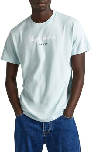 Pepe Jeans Eggo N T-shirt, Bleu (Stormy Sea Blue), XXL Homme