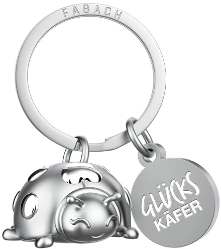 FABACH Marienkäfer Schlüsselanhänger Glücksbringer Marie - Viel Erfolg und Glück - Auto Geschenk