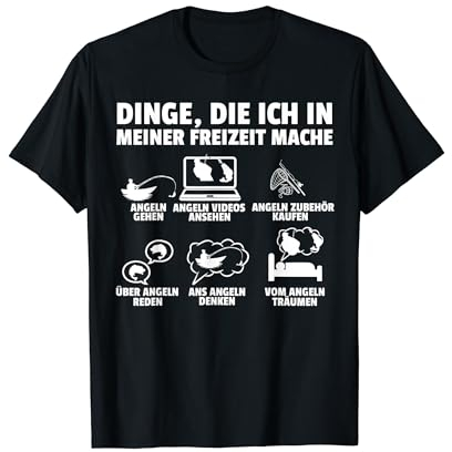 Dinge Die Ich In Meiner Freizeit Mache Angel Angeln Fischen T-Shirt