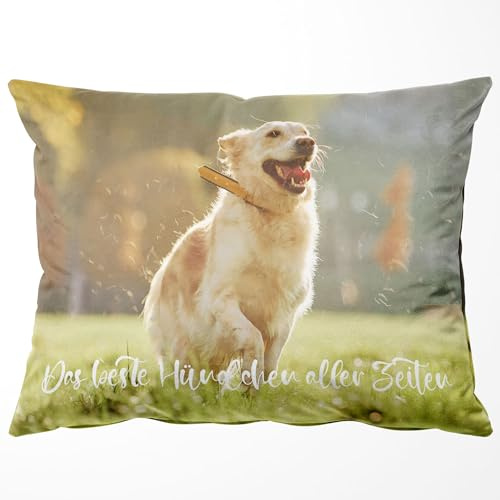 Easycosy personalisiertes Kissen aus Samt doppelseitig mit 2 Fotos 50x75 cm | Fotokissen Kissenbezug mit Bild & Text bedrucken als Geschenke für Frauen Freundin zu Geburtstag Hochzeit ohne Kissenfüllung