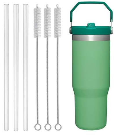 Stanley Iceflow 30oz Reusable Clear Straw with 3pcs Straw Cleaner Brush