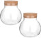 AHANDMAKER 17oz Glass Bottle with Cork Lid, Wishing Bottle Glass Bottles Cork Stoppers Candy Jar Kitchen Glass Jar Bead Container Glass Favor Jars with Cork Lids for Wedding & Party Favor, Bean, Sugar