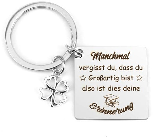 Abitur Geschenke,Schulabschluss Geschenk,Abschiedsgeschenk,Glücksbringer Schlüsselanhänger Glücksbringer Geschenk,Mutmacher Geschenk Frau,Prüfung Bestanden Geschenk zur Prüfung,Motivationsgeschenke