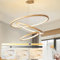 WayLuoung Holz LED Kronleuchter, Deckenleuchte, Dimmbare 3 Ring Holzleuchte, Verstellbare Kreis Pendelleuchte Kücheninsel Esszimmer Wohnzimmer Foyer Zum Aufhängen 【40+60+80cm】