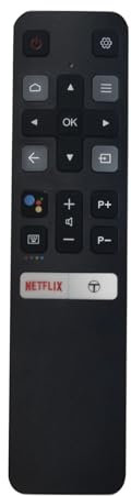Telecomando sostitutivo vocale AULCMEET ADRC802V-FUR4 compatibile con TCL 4K OLED Smart TV 49S6800FS 32S6500S 32A325 40S6800 40S6800FS 49S6800 49S6510FS 50P8 50P8S 55P8S