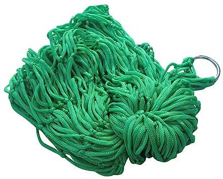 Happyyami Hanging Bed Fly Net Double Camping Hammock Nylon Rope Mesh Hammock for Outdoor Adventure