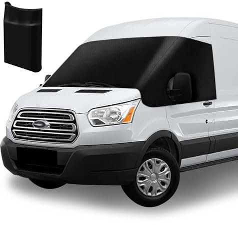 MaxAwe für Ford Transit Van MK8 2014-2024 Auto Windschutzscheiben Abdeckung, 600D Wasserdicht Sonnenschutz Frontscheibe Thermomatten, Blackout Anti-UV/Frost/Ice/Staub Wrap Cover