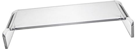 TOGEVAL Acrylic 2-in-1 Monitor Stand and Keyboard Cover with Wrist Pad, Computer Screen Riser and Laptop Stand for Office Use to Prevent Cat Damage and