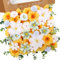 Nubry 64 Pcs Yellow Artificial Flowers,Silk Fake Roses Flowers,Lily Flowers Hydrangea Daisy with Stems for Cake Decoration DIY Wedding Bridal Bouquets Birthday Party Decor Home Decoration
