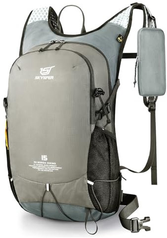 SKYSPER 15L Wanderrucksack Leichter Rucksack Wandern für Herren & Damen, Kleiner Tagesrucksack mit Brustgurt Backpack Outdoor