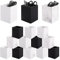 ZOFUN Lot de 15 pots à crayons carrés de 10,5 x 8 cm, blanc/noir/marbre pour bureau, bureau, rangement de papeterie