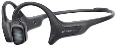 mojawa HaptiFit Terra Smart Bone Conduction Sports Headphones, Open-Ear, 32GB MP3, IP68 Waterproof, Noise-Cancelling Mic, Heart Rate Monitoring, Exercise Data Recording– for Swimming, Running & More