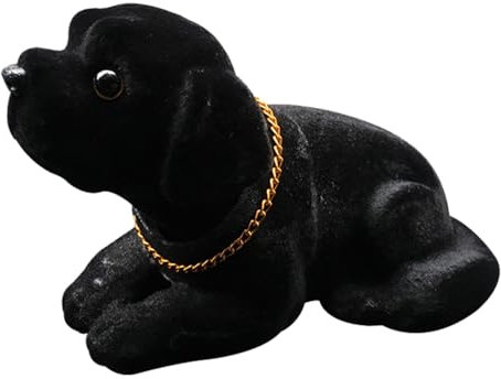 Wackelfigur Wackelkopf Figur Schwarzer Wackellabrador für Wackel Labrador Figuren Auto Büro Deko Dekoration Innen Innenraum