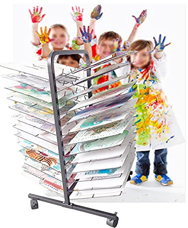 UQACHG Mobiler Kunst-Trockenständer, Kinder-Trockenständer zum Malen, sehr gut geeignet für Künstler-Leinwandtafeln, Papier, Drucke, Aktenschrank-Drucktafel