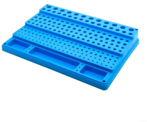 SMZhomeone Aufbewahrungsbox für Fräser, 82–288 Löcher, CNC-Aufbewahrungsbox, Organizer, 4–32 mm, verstärkter Boden für mechanische Verarbeitung, Holzbearbeitung und elektronische Wartung (4–16 mm, 200