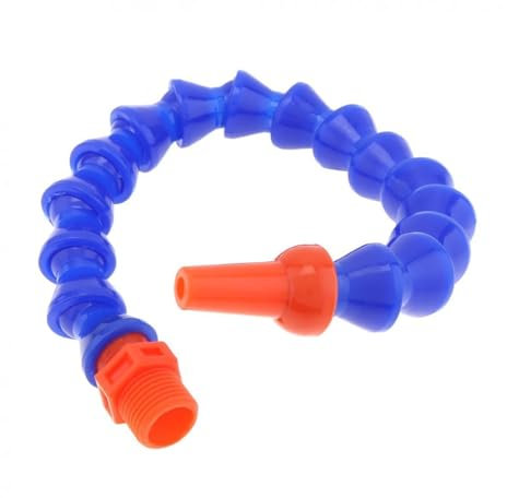 OZXJW 1 PCS 1/4 1/2 3/8 Zoll Kunststoff Flexible Wasser Öl Kühlung Rohr Schlauch mit Flache/Rund Kopf Düse for CNC Fräsen Drehmaschine Kühlmittel Rohr(1/8 * 30CM-Round Nozzle)
