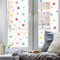 Wandtattoo Loft Fensterbild Karneval wiederverwendbar Frühling bunte Punkte Fasching farbige kleine Kreise A4